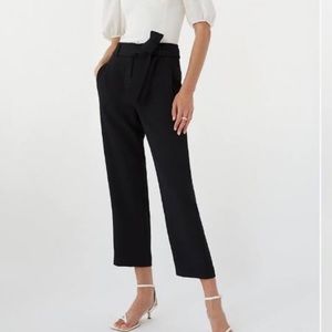 Aritzia Wilfred tie-front pant - black